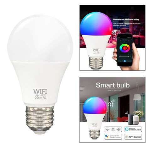 Wifi Smart Led Light Bulb E27 9w12w 8501000lm Rgbw Dimmable For Alexa