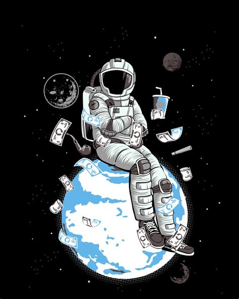 Astronaut Sitting On The Planet T Shirt Design Buy T Shirt Designs