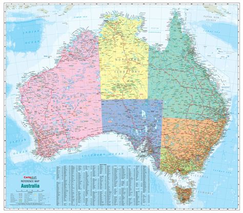 Buy Australia Political Reference Laminated Wall Map Mapworld