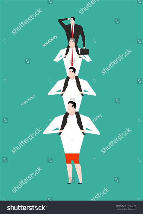 Office Hierarchy Business Pyramid Company Structure Stock Illustration
