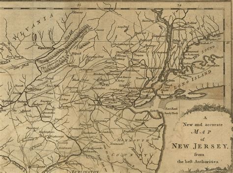 1780 Map Of Northern New Jersey North Jerseys Internet Magazine