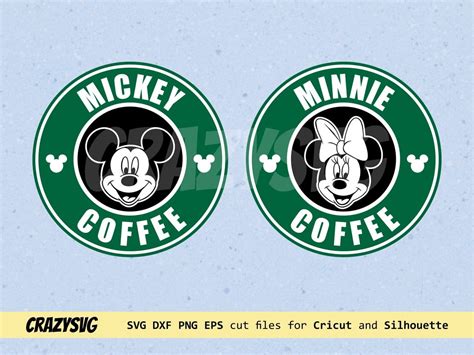 Mickey And Minnie Mouse Starbucks Logo Svg