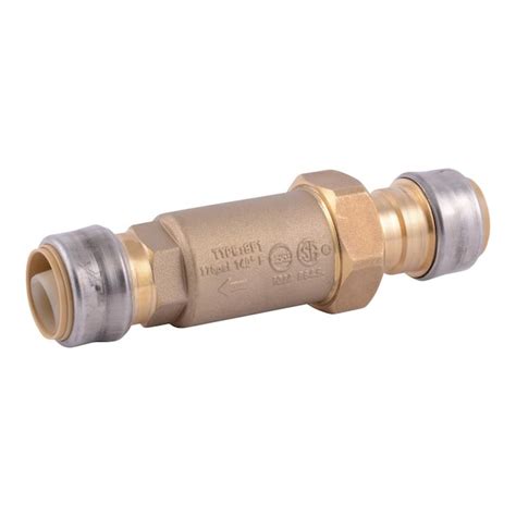 Cash Acme 1 In Brass Push To Connect Dual Check Backflow Preventer In