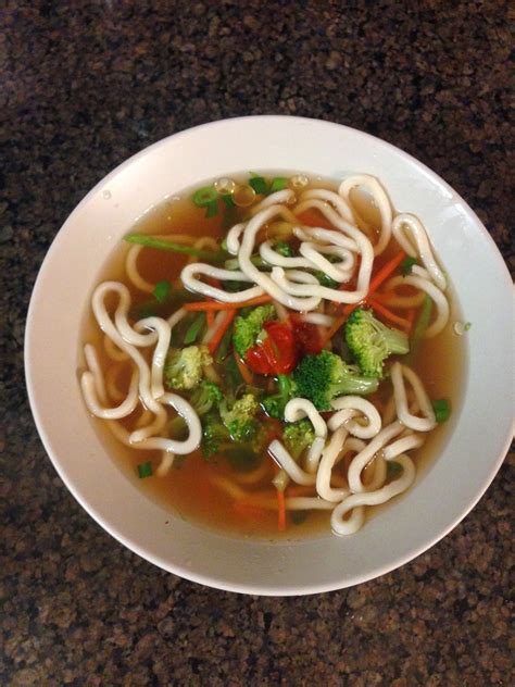 Meg S Kitchen Vegetable Noodle Soup With Ginger Miso Broth