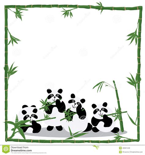 Panda Frame Border Vector Illustration 22690532
