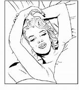 Marilyn Sleeping sketch template