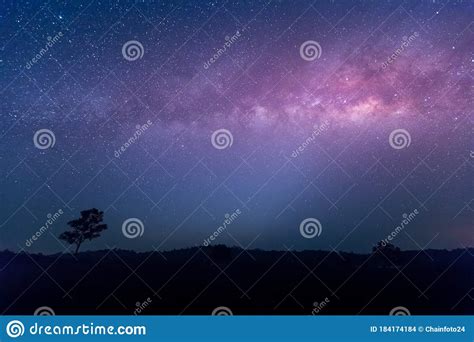 Star Astronomy Milky Way Galaxy Long Exposure Photograph With Grain