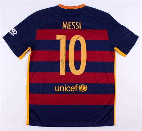 Lionel Leo Messi Signed Barcelona Jersey Messi Coa