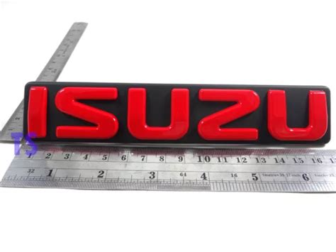 Red Logo Andisuzuand Front Grille Emblam Decal For Isuzu D Max Holden X