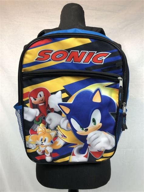 Sonic The Hedgehog Large Backpack Sega Action Excellent Condition