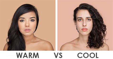 Warm Skintone Vs Cool Skintone Color Analysis Summer Type Foundation Colors Brown Hair