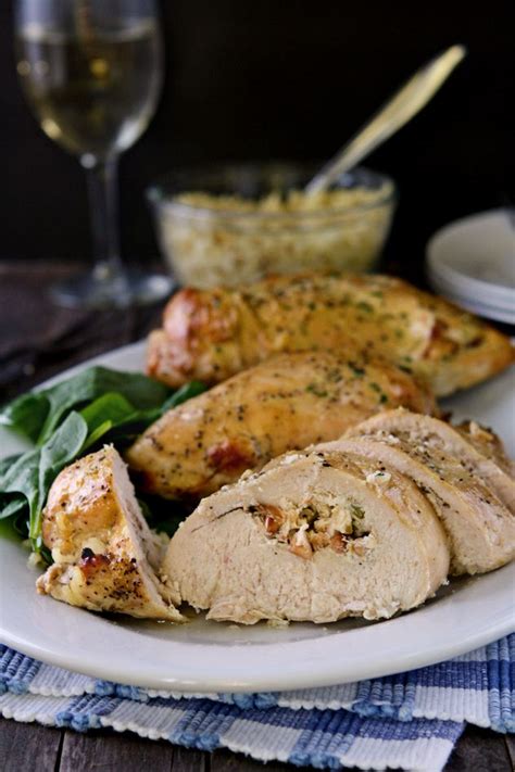 Chicken breast recipes are packed with lean protein, try these ideas from jamie oliver for a tasty meal, from chicken fajitas to roasted chicken breast. Garlic and Herb Stuffed Chicken Breasts | Heavenly Home ...
