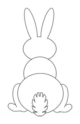 This easter silhouette craft comes with a free printable template and it will look wonderful as an diy easter decoration. early play templates: Easter Bunny Templates