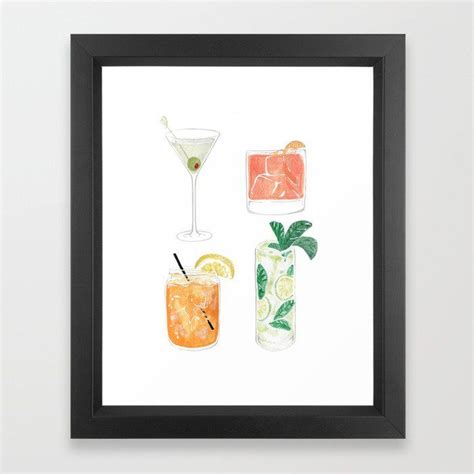 Colorful Cocktails Framed Art Print Framed Art Prints Framed Art Prints