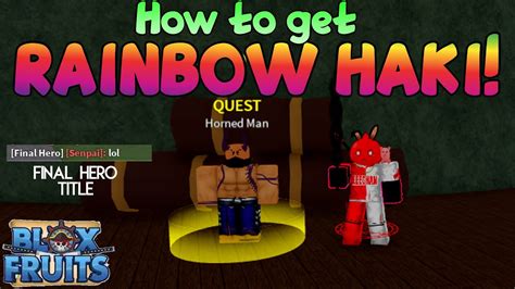 How To Get Rainbow Haki In Blox Fruits Update 15 Youtube