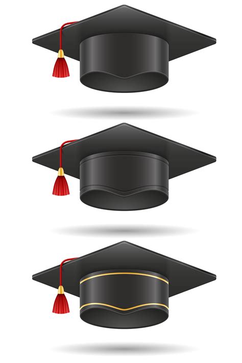 Academic Graduation Mortarboard Square Cap Vector Illustration 490710