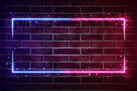 Neon Glow On Brick Wall Background Graphic By Ymz Design · Creative Fabrica