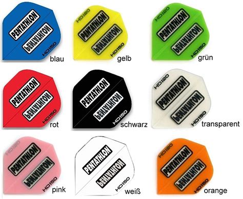 They are all right here. Pentathlon Flights HD 150 Standard transparent Dart ...