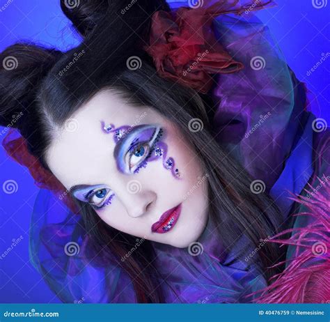 woman with feathers stock image image of dramatic beauty 40476759