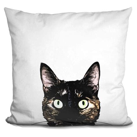 Shop Lilipi Peeking Cat Decorative Accent Throw Pillow On Sale Free