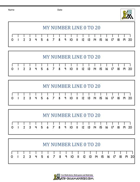 Printable 0 20 Number Line Printable Word Searches