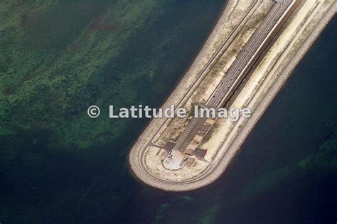 Latitude Image Oresund Bridge Tunnel Exit In Peberholm E20 Aerial
