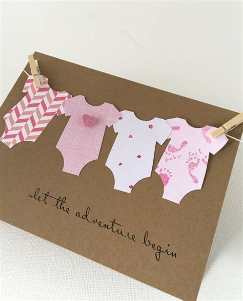Baby Adventure Card Congratulations Its A Girl Baby Body New Baby Cards Tarjetas Diy Suit Card