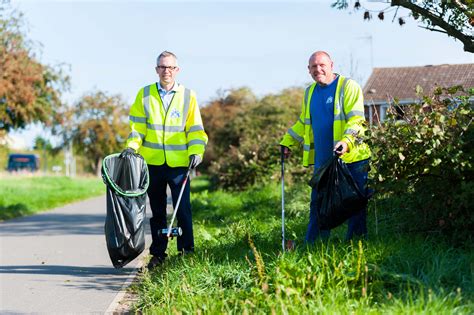 Litter picking as part of clean-up campaign