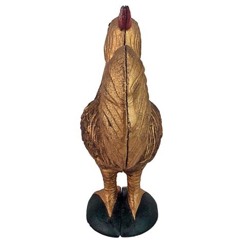 Canterbury Tales Chanticleer Rooster Cast Iron Mechanical Bank Sp3204