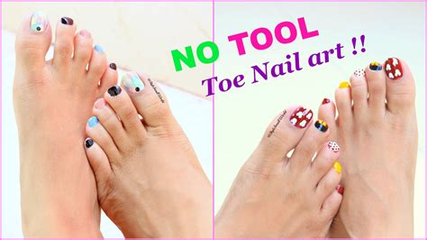 2 Easy And Quick Toe Nail Art Designs Tutorial Youtube