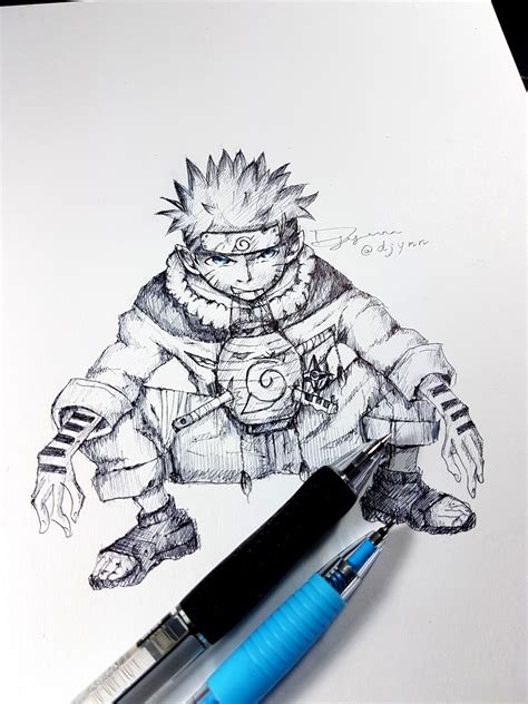 Naruto Fan Art With Ballpoint Pen — Steemit