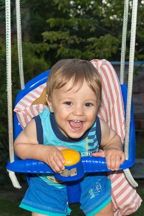 Happy Child On Swing Stock Image Image Of Color Beauty 86636219