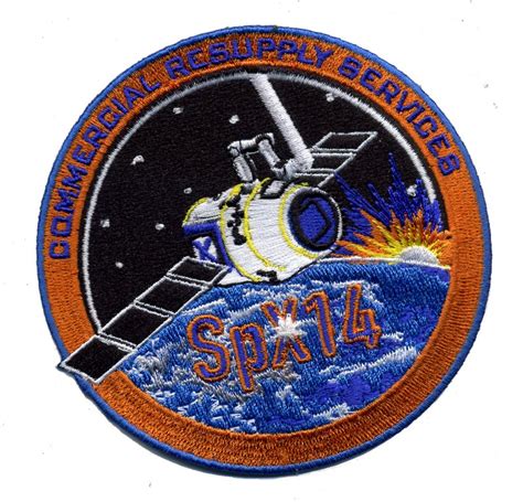 Shop Spacex Crs 14 Spx Mission Patch Online From The Space Store