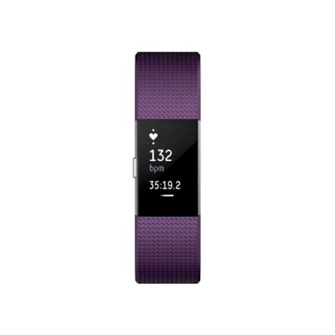 Fitbit Charge 2 Plum Silver Small Size гривна с дисплей за следене