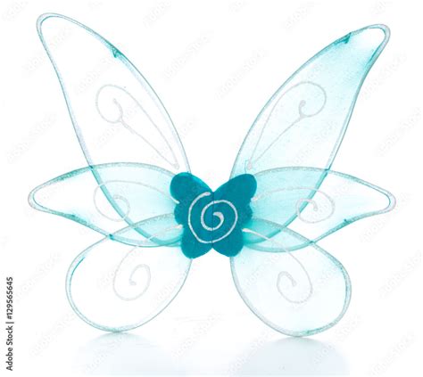 Blue Fairy Wings On White Background Stock Photo Adobe Stock