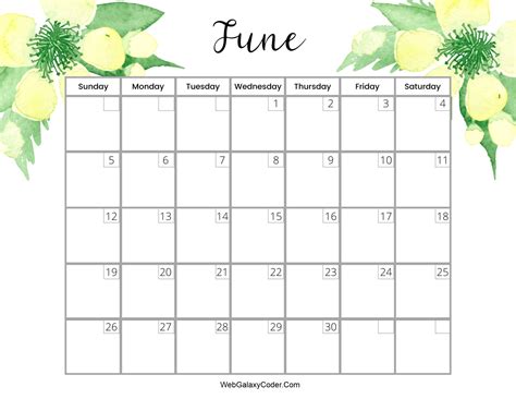 Blank June 2022 Calendar Printable Latest Calendar Printable Templates