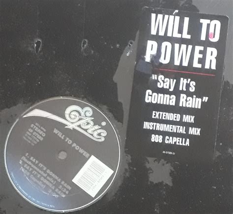 Will To Power Say Its Gonna Rain Single 12 Mercado Livre