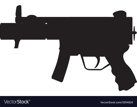 Military Uzi Royalty Free Vector Image Vectorstock