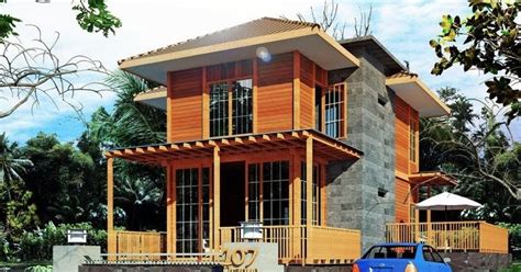 desain rumah batu kayu design rumah model terbaru