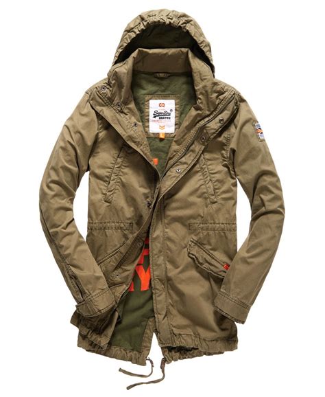 Mens Rookie Parka Jacket In Deepest Army Superdry Uk