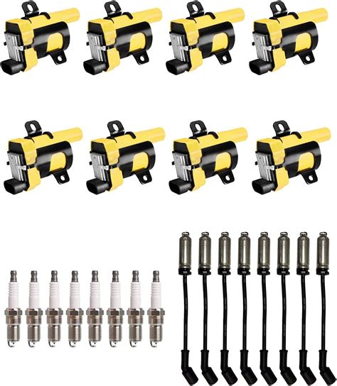 Ena Set Of 8 Heavy Duty Ignition Coil Pack And Spark Plug
