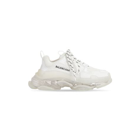 Womens Triple S Sneaker Clear Sole In White Balenciaga Us