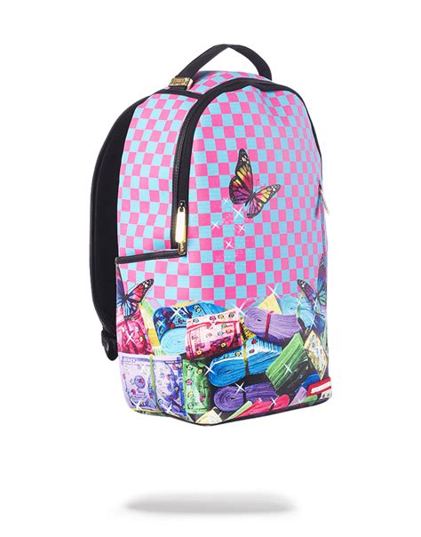 Sprayground Rainbow Stacks Backpack Bags Stylish Travel Bag Purses