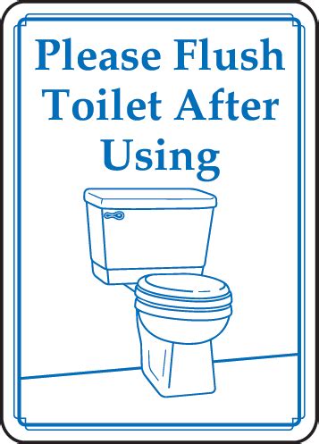 Flush Water After Using Toilet Clip Art Library