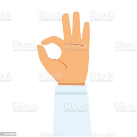 Hand Gesture Ok Sign Vector Illustration Stock Illustration Download