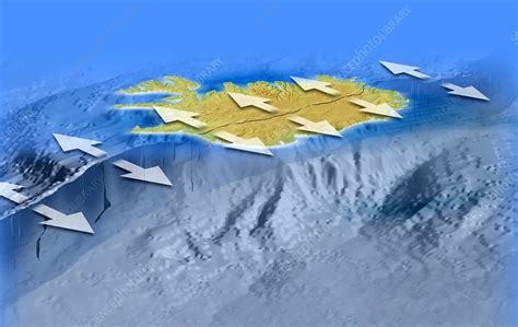 Iceland Tectonic Plate Zone Artwork Stock Image C0167687