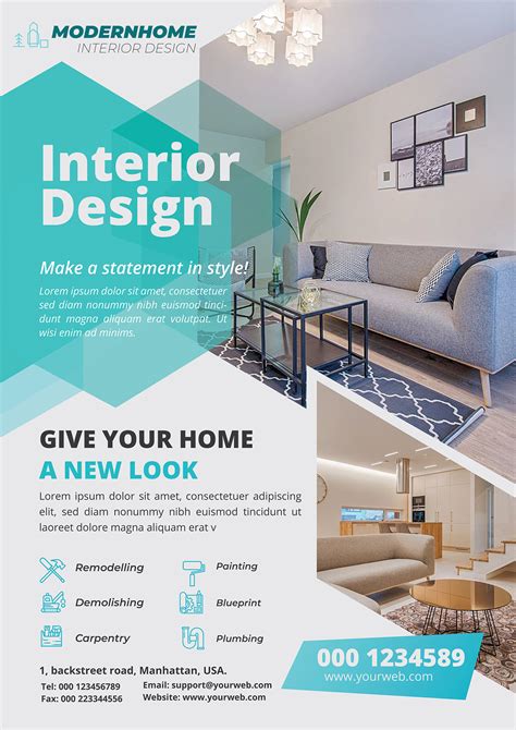 Interior Design Company Flyer On Behance