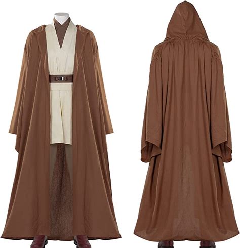 Obi Wan Kenobi Costume Adult Men Obi Wan Hooded Robe Tunic