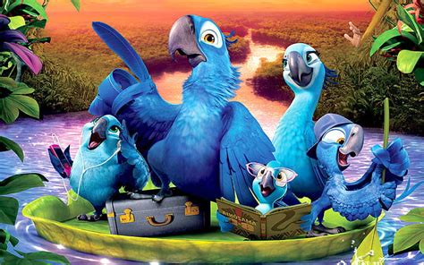 Birds Blue Cartoon Movie Rio 2 Hd Wallpaper Wallpaperbetter