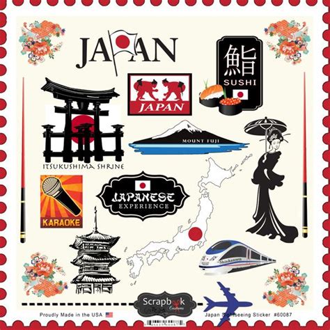 scrapbook customs japan sightseeing stickers scrapbook customs arts and crafts for teens